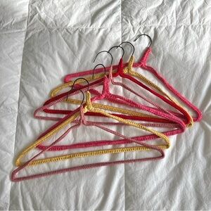 Set of 7 Vintage Crochet Hangers
